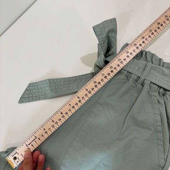 Steve Madden Paperbag Pants Size M Olive Green NWT Gorpcore Trousers High Rise - Picture 11 of 15